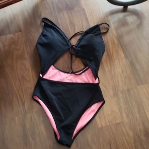 PINK Victoria's Secret PINK One Piece Swimsuit Black size small